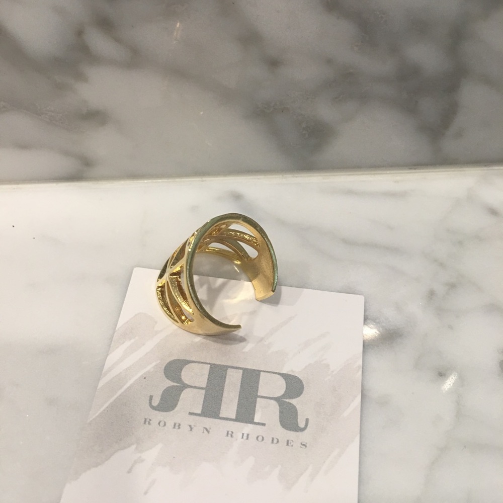 Robyn Rhodes Zed Gold Adjustable Ring - Picture 3 of 6